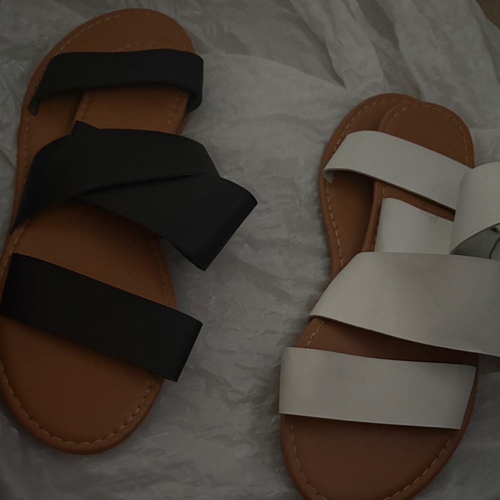 Stylish Black and White Women's Sandals